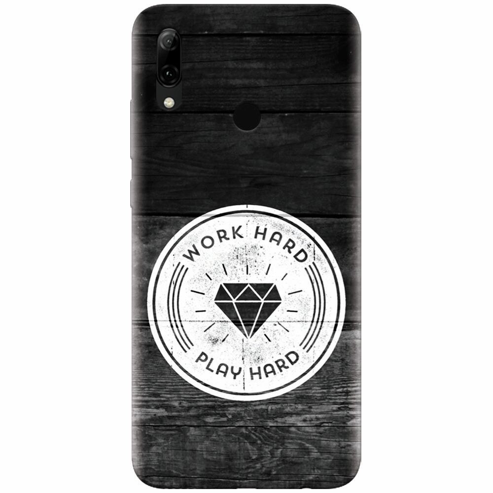Husa silicon pentru Huawei P Smart Z, Work Hard Play Hard