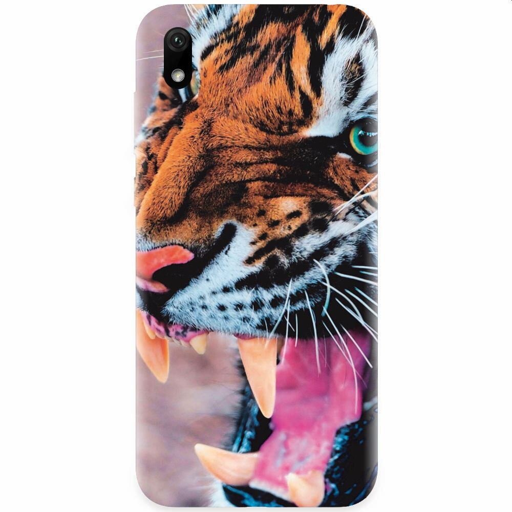 Husa silicon pentru Huawei Y5 2019, Angry Tiger Teeth Fresh
