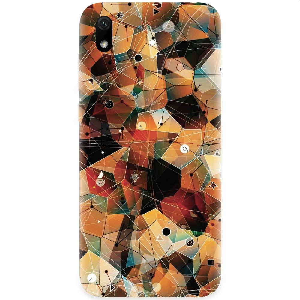 Husa silicon pentru Huawei Y5 2019, Abstract Triangles Connected Lines