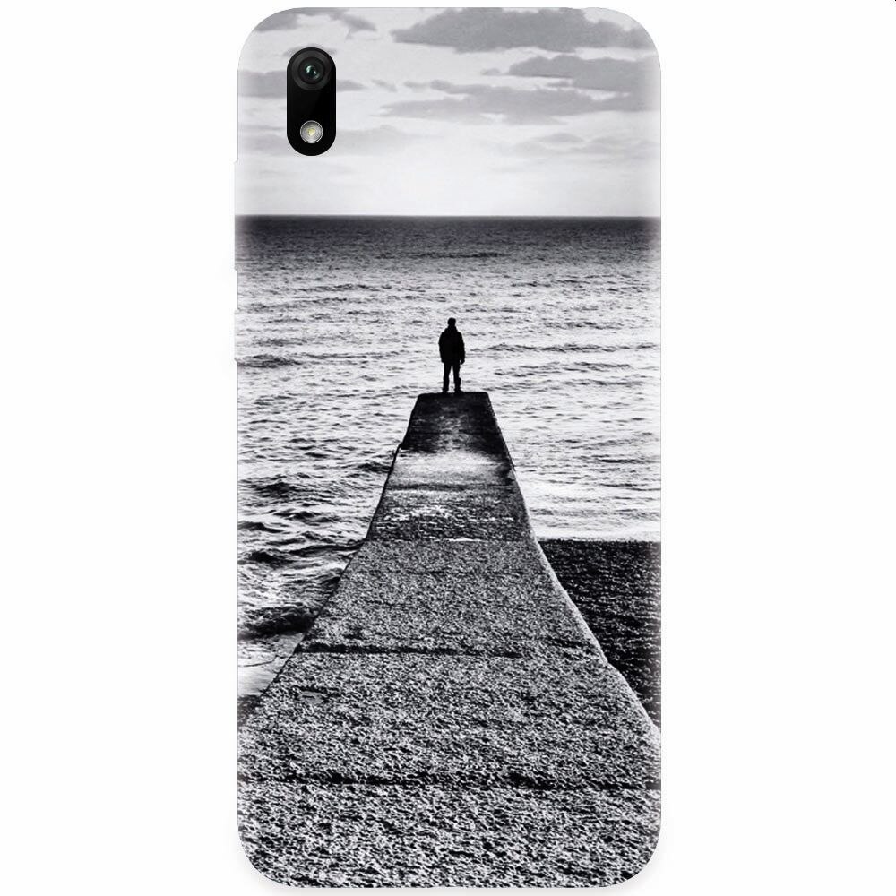 Husa silicon pentru Huawei Y5 2019, Abstract Dock Man Grey