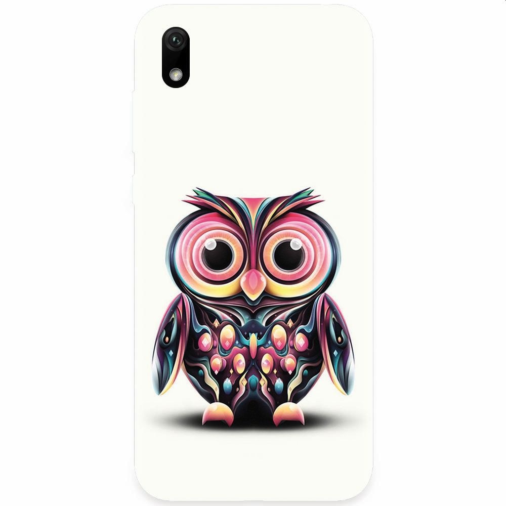 Husa silicon pentru Huawei Y5 2019, Colorful Owl Illustration