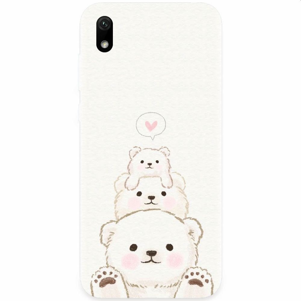 Husa silicon pentru Xiaomi Redmi 7A, Family Bear