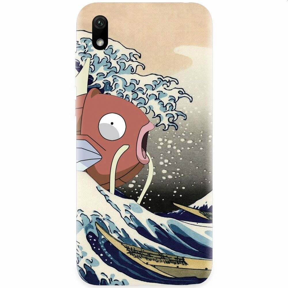 Husa silicon pentru Xiaomi Redmi 7A, Great Wave Fish