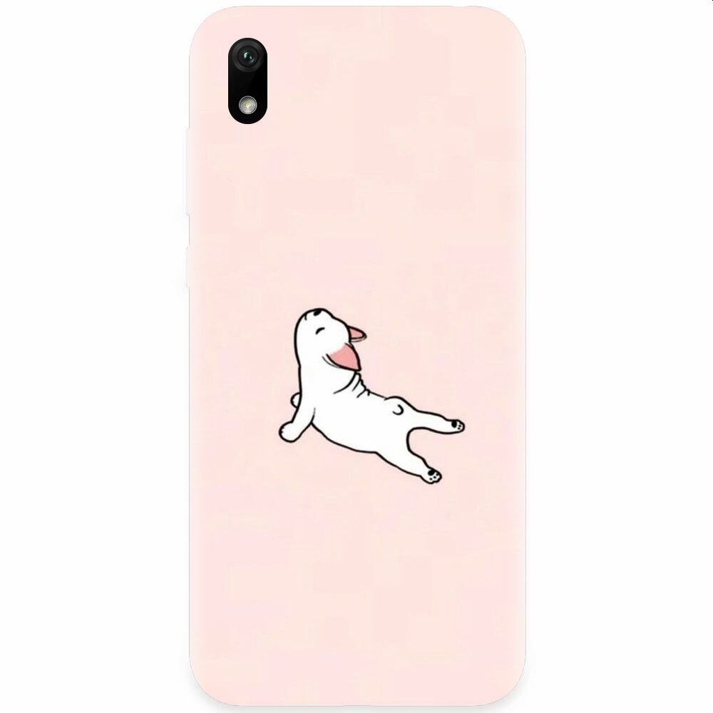 Husa silicon pentru Huawei Y5 2019, Cute Dog Streching