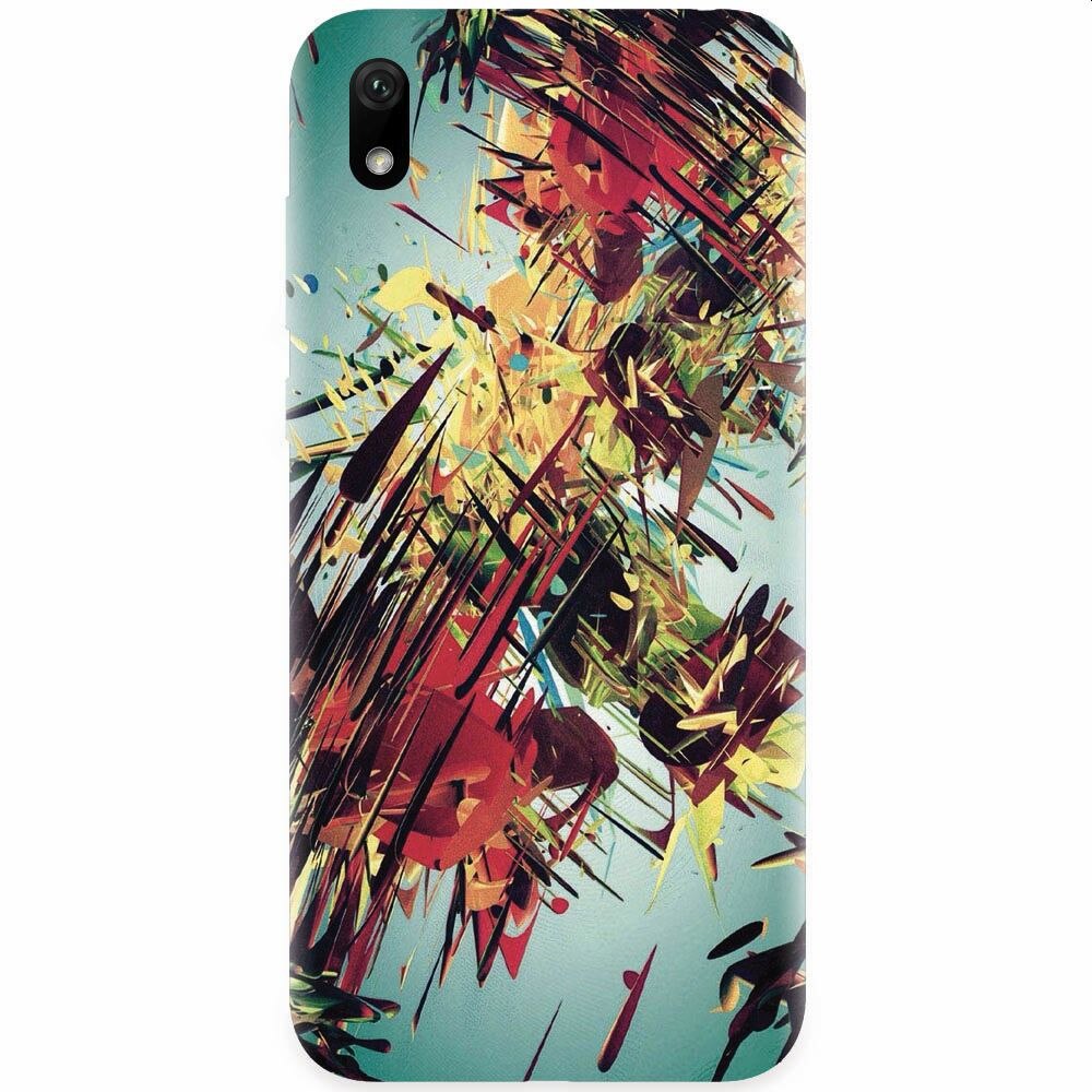 Husa silicon pentru Huawei Y5 2019, Complex Abstract Colorful 3D Drawing