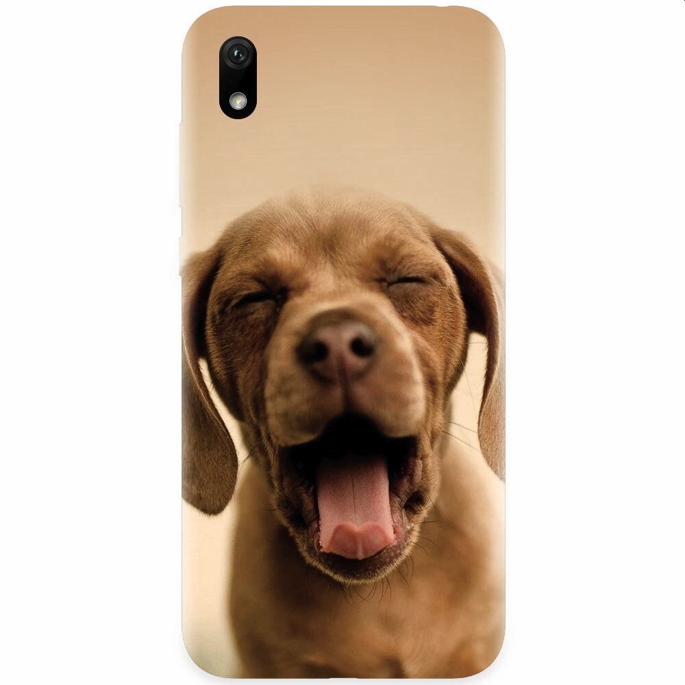 Husa silicon pentru Huawei Y5 2019, Cute Yawning Puppy