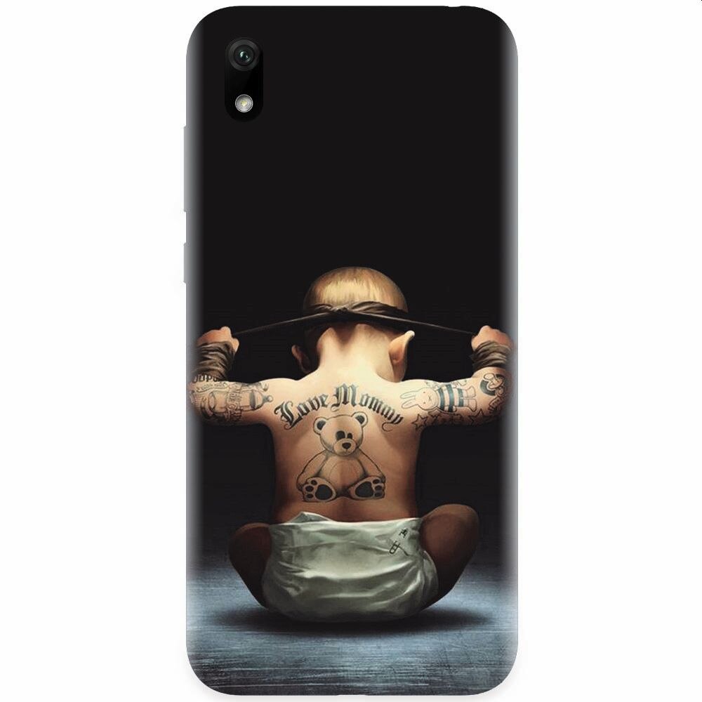 Husa silicon pentru Huawei Y5 2019, Body Builder Cute Baby Tattoo