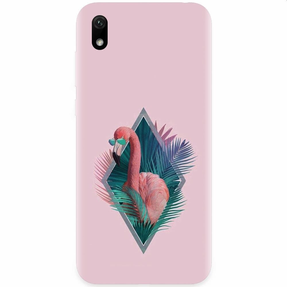 Husa silicon pentru Huawei Y5 2019, Flamingo With Sunglass