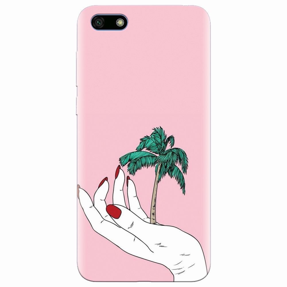 Husa silicon pentru Huawei Y5 2018, Palm Tree
