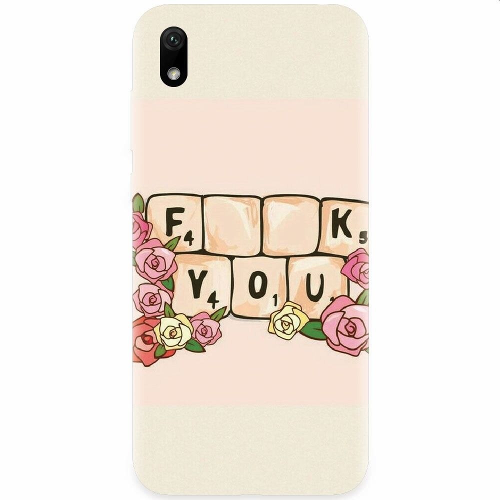 Husa silicon pentru Xiaomi Redmi 7A, Scrabble