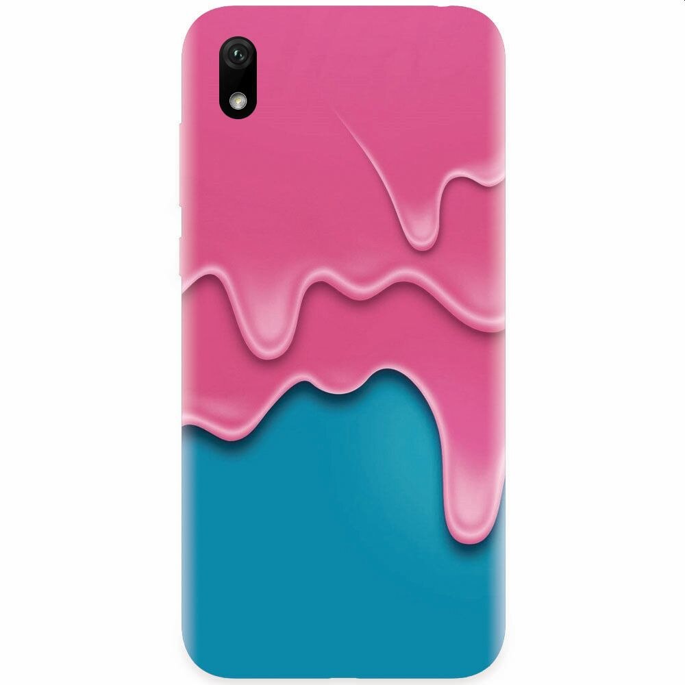 Husa silicon pentru Huawei Y5 2019, Pink Liquid Dripping