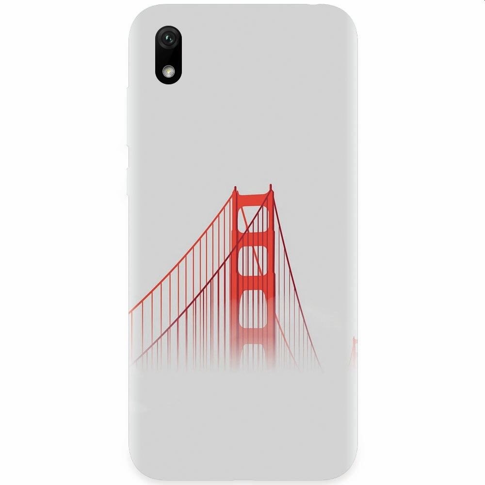 Husa silicon pentru Xiaomi Redmi 7A, Red Bridge In Clouds