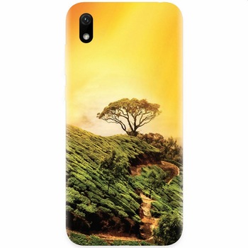 Husa silicon pentru Xiaomi Redmi 7A, Hill Top Tree Golden Light Husa silicon pentru Xiaomi Redmi 7A, Hill Top Tree Golden Light