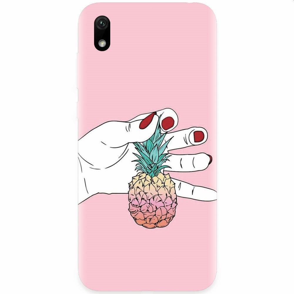 Husa silicon pentru Huawei Y5 2019, Rainbow Pinepple