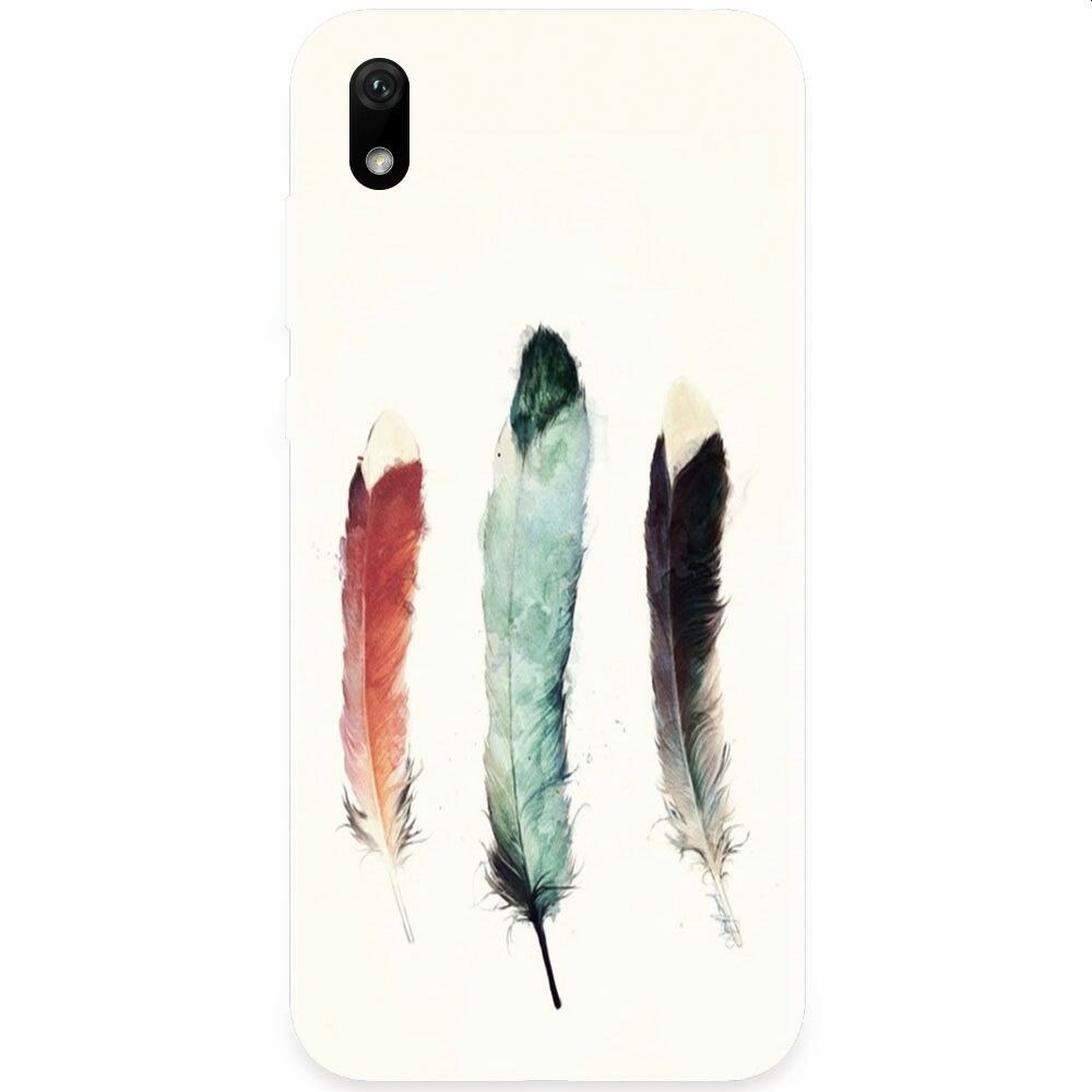 Husa silicon pentru Xiaomi Redmi 7A, Three Feathers