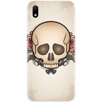 Husa silicon pentru Xiaomi Redmi 7A, Skulls And Roses Husa silicon pentru Xiaomi Redmi 7A, Skulls And Roses