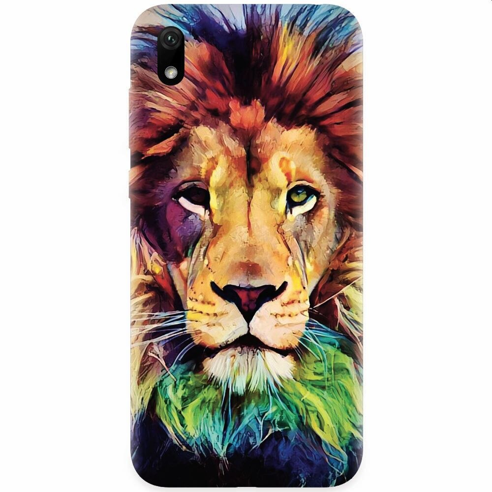 Husa silicon pentru Xiaomi Redmi 7A, Colorfull Lion