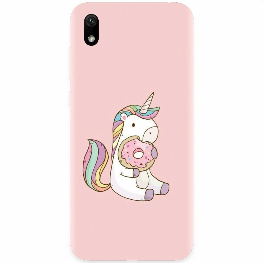 Husa silicon pentru Xiaomi Redmi 7A, Unicorn Donuts