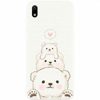 Husa silicon pentru Xiaomi Redmi 7A, Bear Family Husa silicon pentru Xiaomi Redmi 7A, Bear Family
