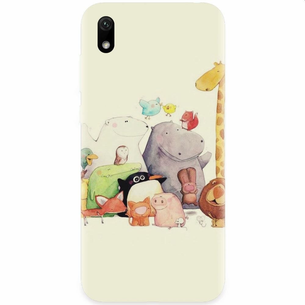 Husa silicon pentru Xiaomi Redmi 7A, Cute Cartoon Animals
