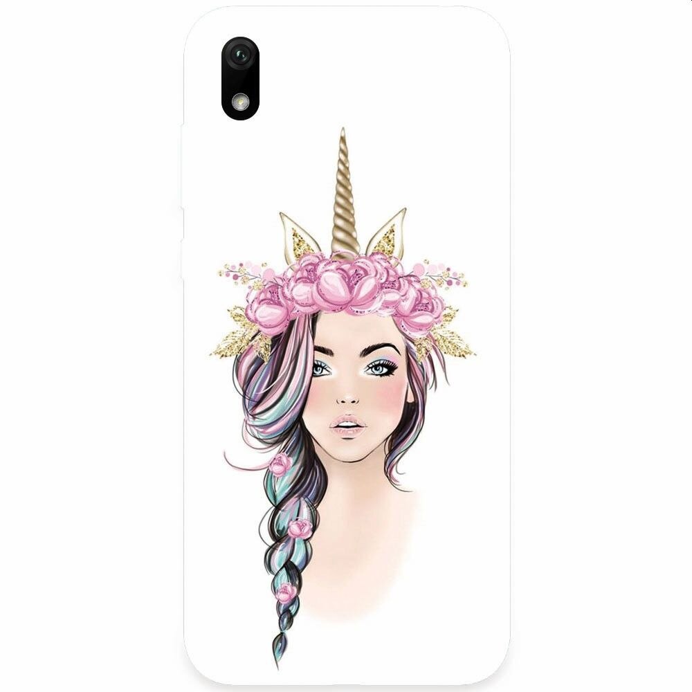 Husa silicon pentru Xiaomi Redmi 7A, Unicorn Girl
