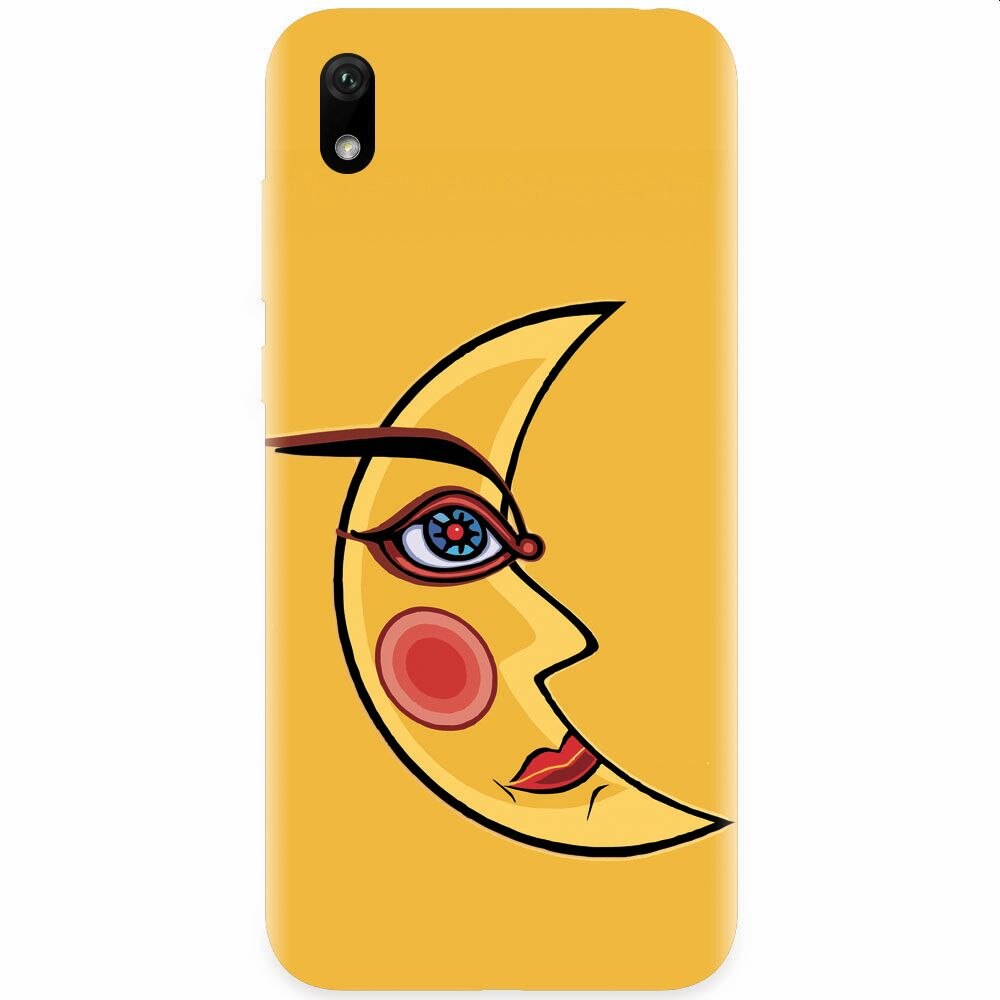 Husa silicon pentru Xiaomi Redmi 7A, Yellow Moon