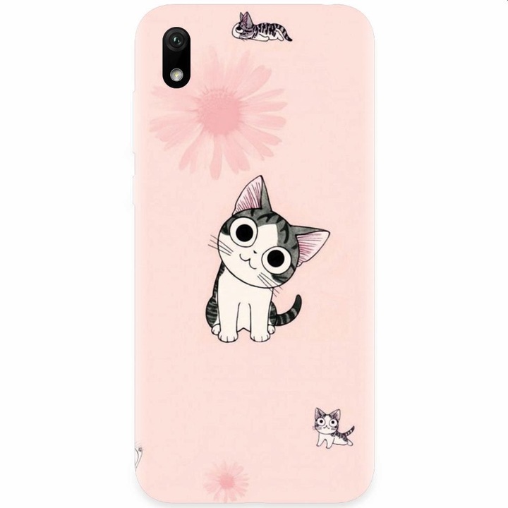 Szilikon tok Huawei Y5 2019, Cute Cat 101-hez