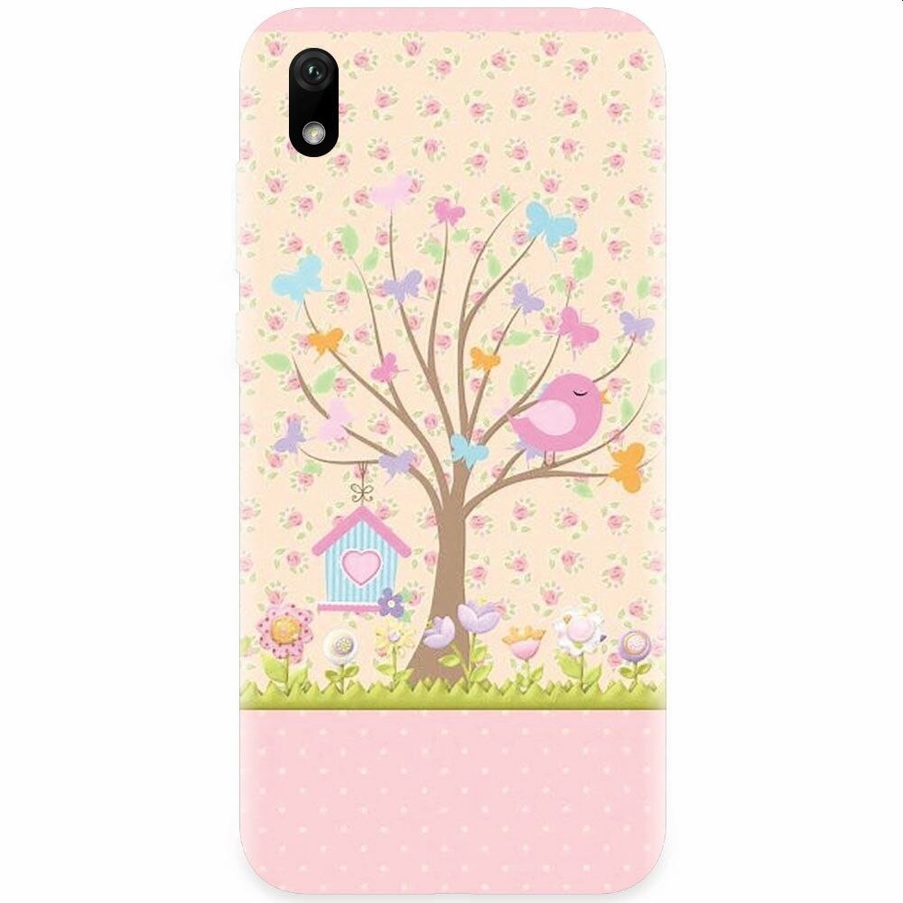 Husa silicon pentru Xiaomi Redmi 7A, Cute Birdhouse