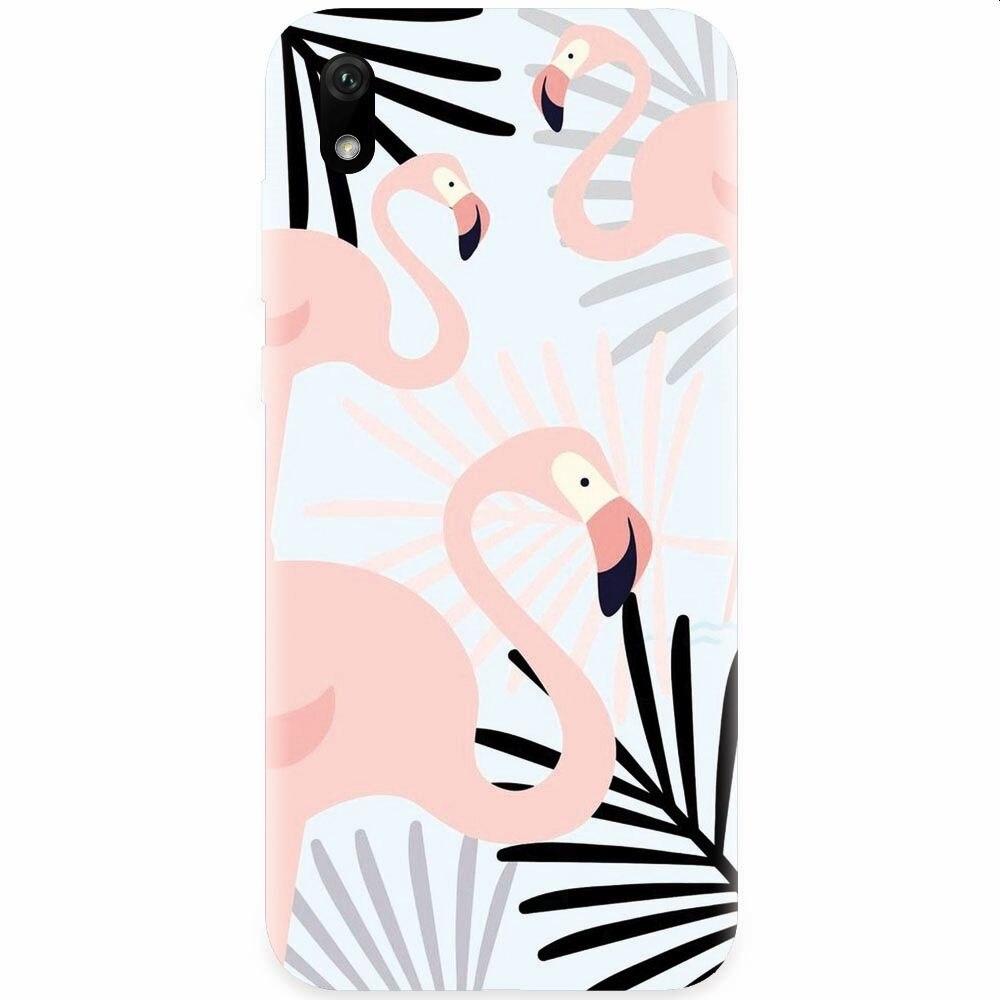 Husa silicon pentru Xiaomi Redmi 7A, Flamingo