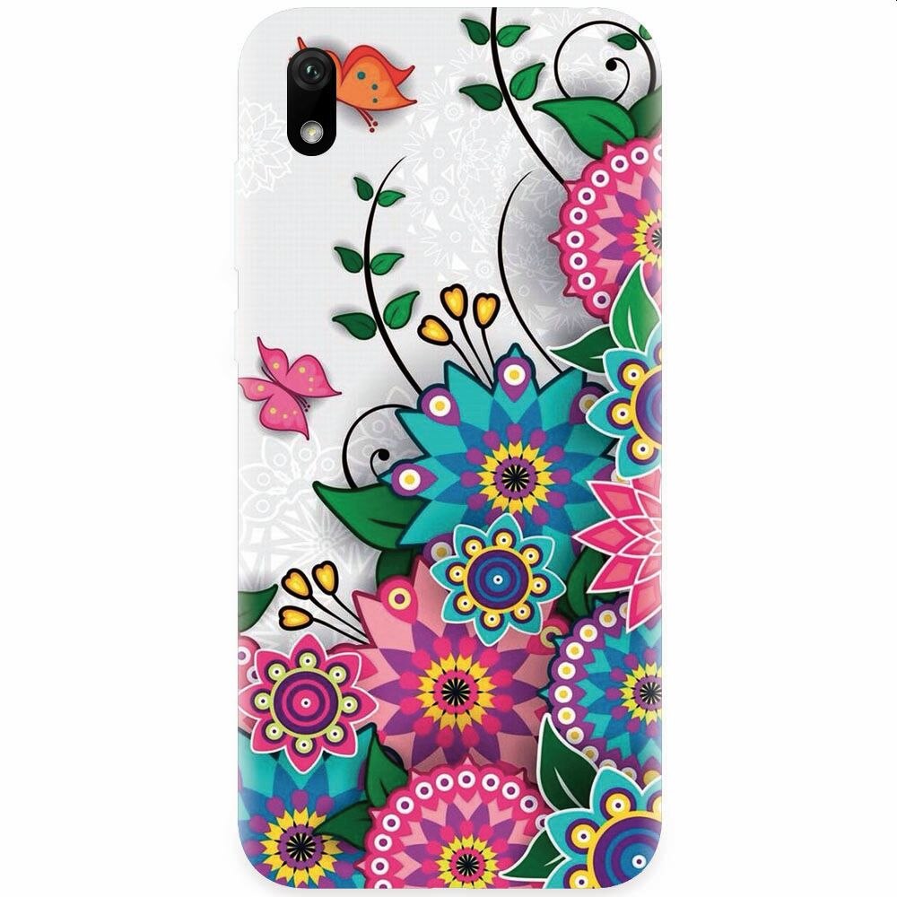 Husa silicon pentru Xiaomi Redmi 7A, Mandala Flowers