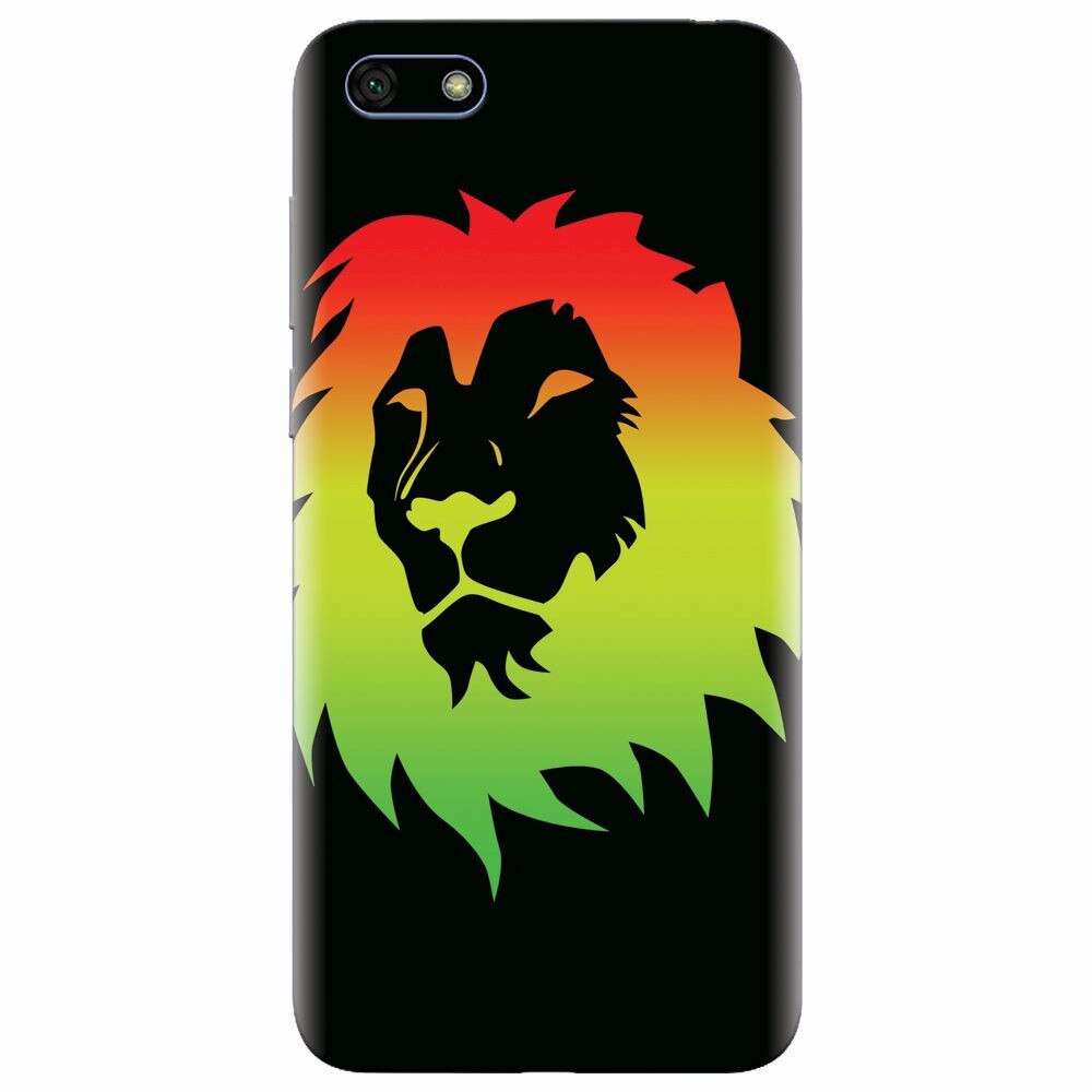Husa silicon pentru Huawei Y5 2018, Rasta Color Lion