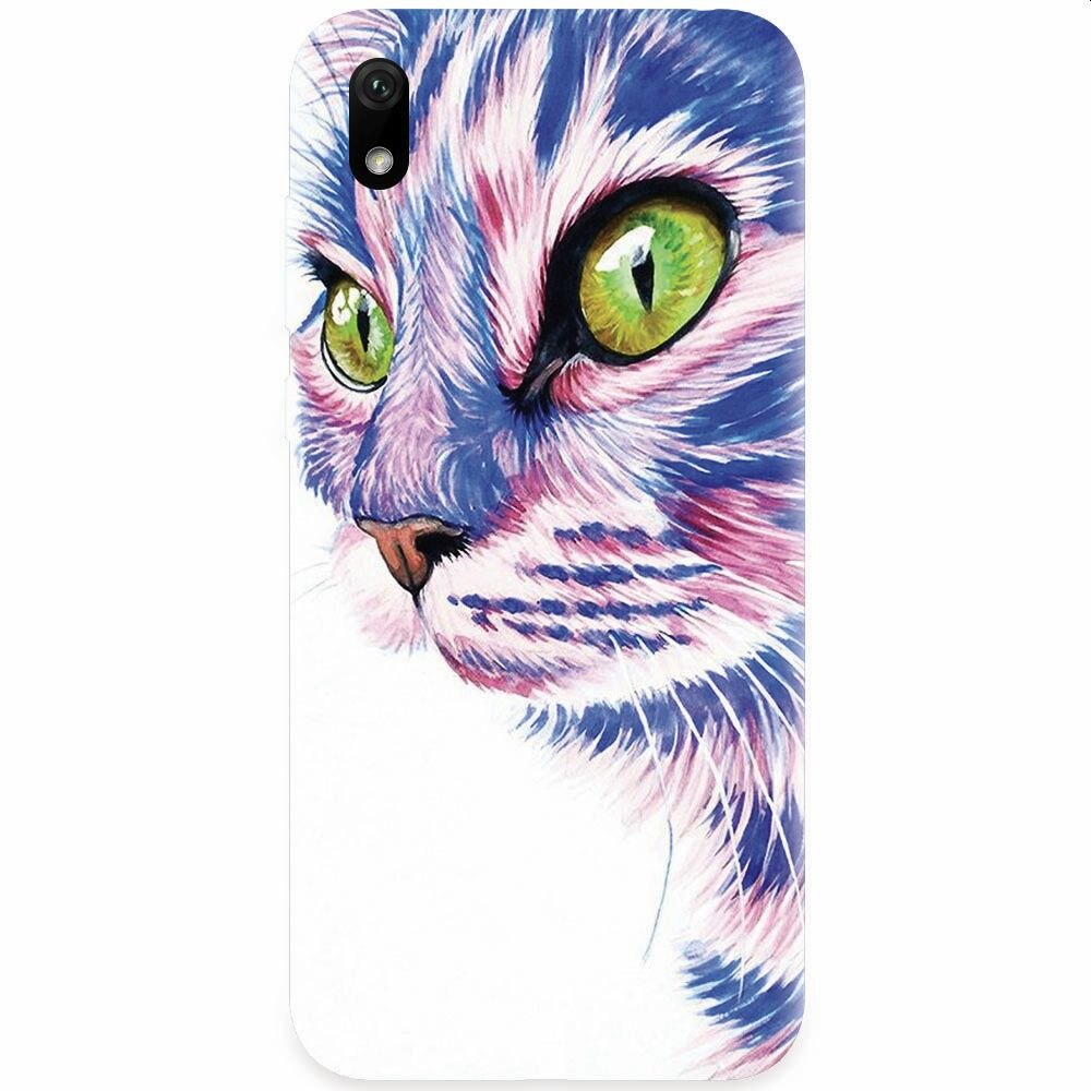 Husa silicon pentru Xiaomi Redmi 7A, Colorfull Cat