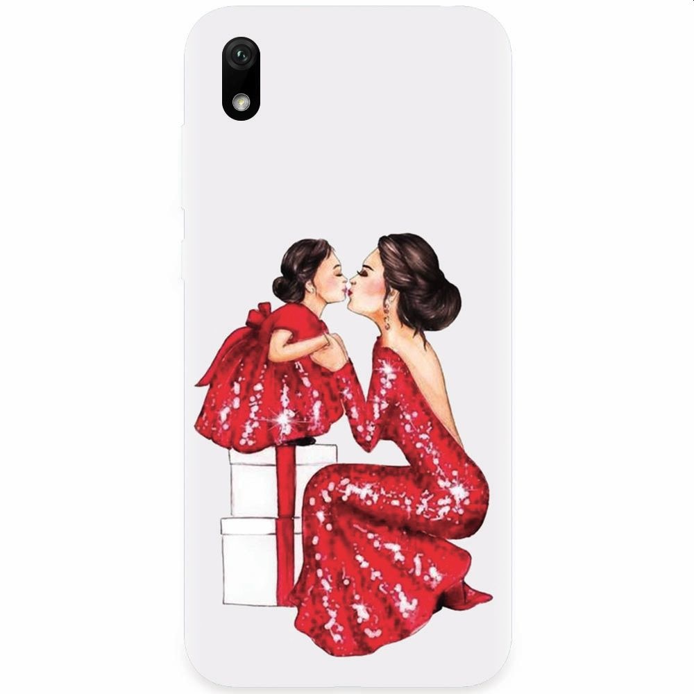 Husa silicon pentru Xiaomi Redmi 7A, Double Red Dress