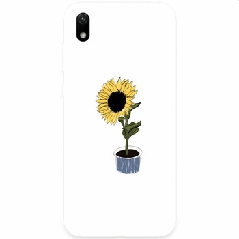 Husa silicon pentru Xiaomi Redmi 7A, Sun Flower Husa silicon pentru Xiaomi Redmi 7A, Sun Flower