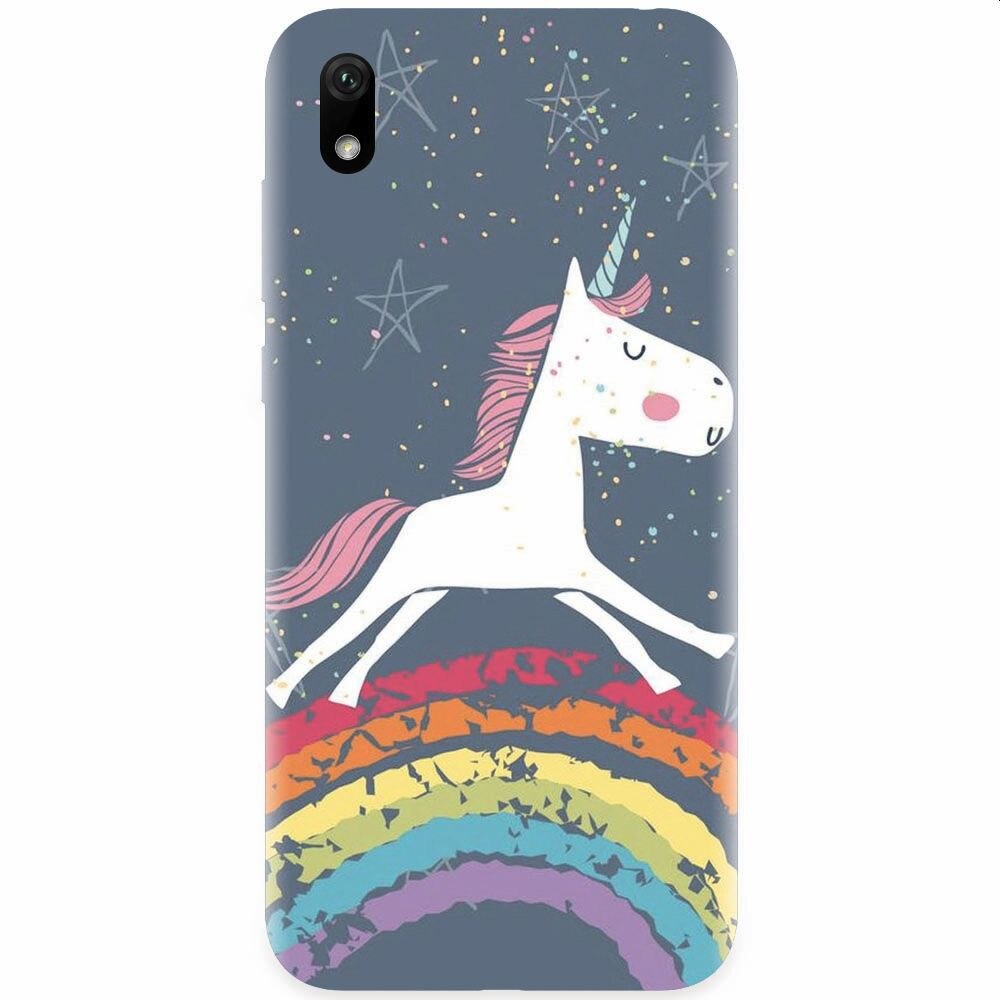 Husa silicon pentru Huawei Y5 2019, Unicorn Rainbow