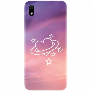 Husa silicon pentru Xiaomi Redmi 7A, Galaxy Heart Husa silicon pentru Xiaomi Redmi 7A, Galaxy Heart