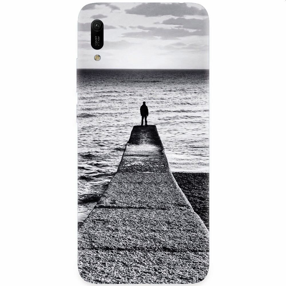 Husa silicon pentru Huawei Y6 2019, Abstract Dock Man Grey