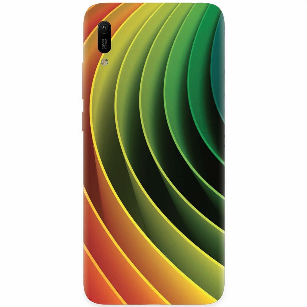Husa silicon pentru Huawei Y6 2019, 3D Multicolor Abstract Lines