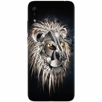 Husa silicon pentru Huawei Y6 2019, Abstract Lion 001 Husa silicon pentru Huawei Y6 2019, Abstract Lion 001