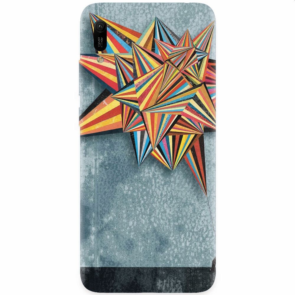 Husa silicon pentru Huawei Y6 2019, Abstract Colorful Balloon Triangles