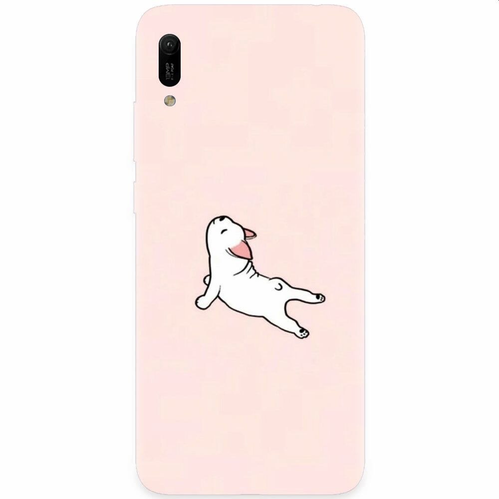 Husa silicon pentru Huawei Y6 2019, Cute Dog Streching