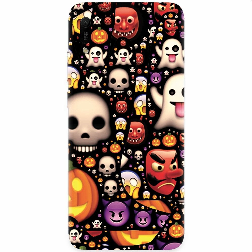 Husa silicon pentru Huawei Y6 2019, Emoji Mess