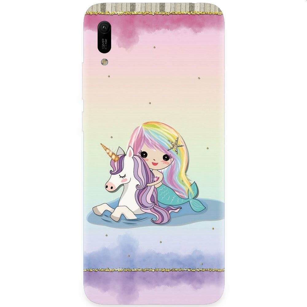 Husa silicon pentru Huawei Y6 2019, Mermaid Unicorn Play
