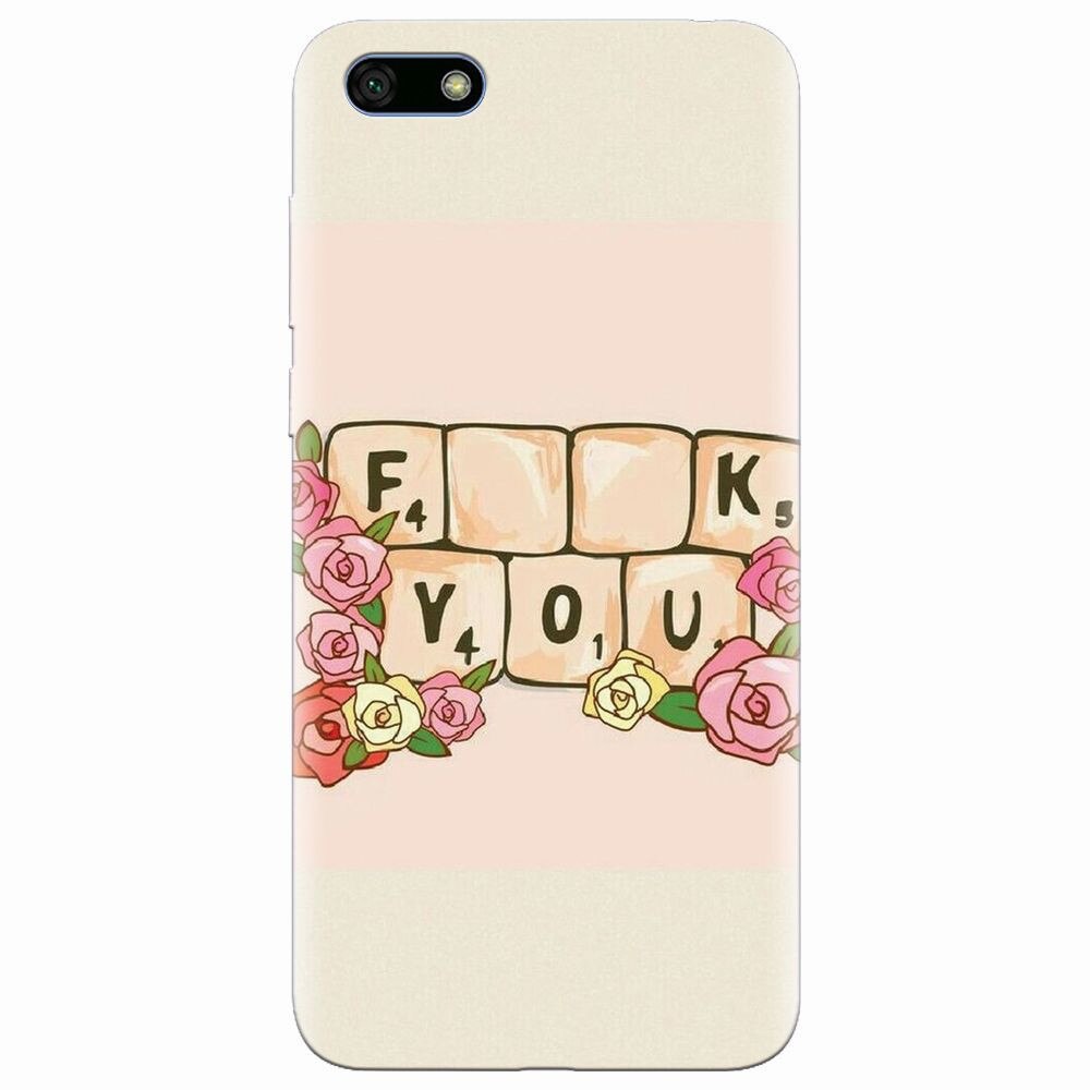 Husa silicon pentru Huawei Y5 2018, Scrabble