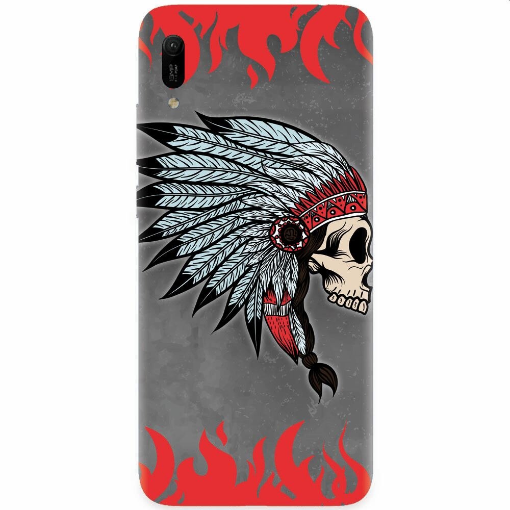 Husa silicon pentru Huawei Y6 2019, Indian Skull