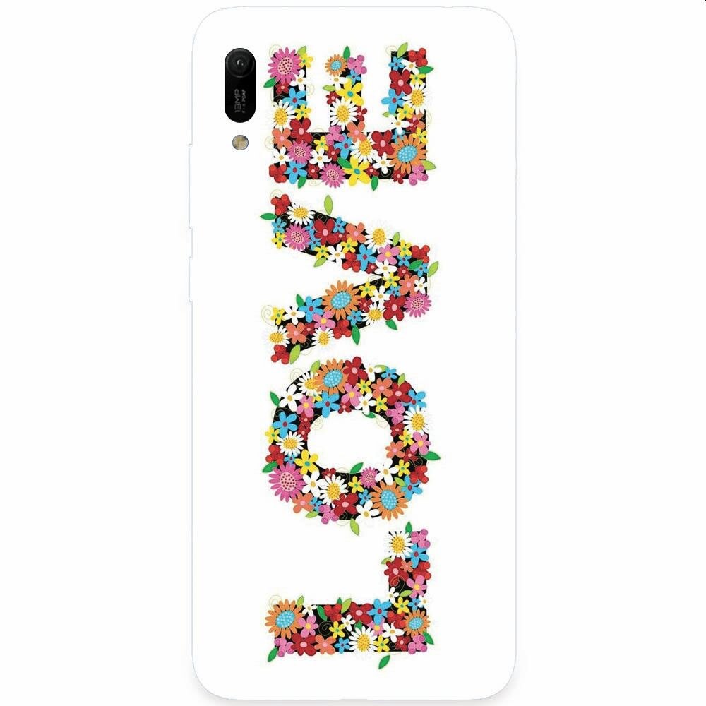 Husa silicon pentru Huawei Y6 2019, Love Made By Flowers