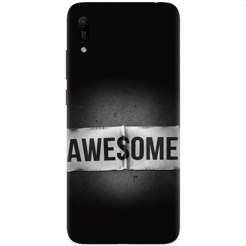 Husa silicon pentru Huawei Y6 2019, Awesome Label Dark