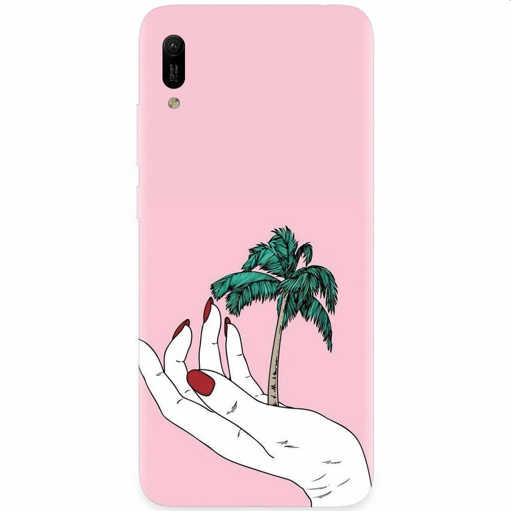 Husa silicon pentru Huawei Y6 2019, Palm Tree
