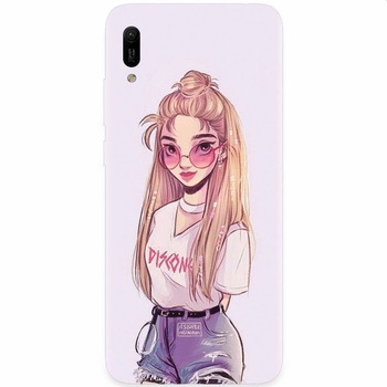 Husa silicon pentru Huawei Y6 2019, Girl Look Husa silicon pentru Huawei Y6 2019, Girl Look