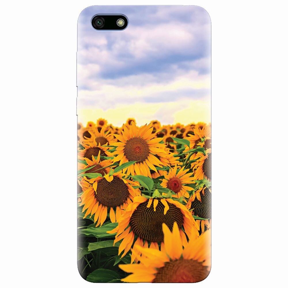 Husa silicon pentru Huawei Y5 2018, Sunflowers